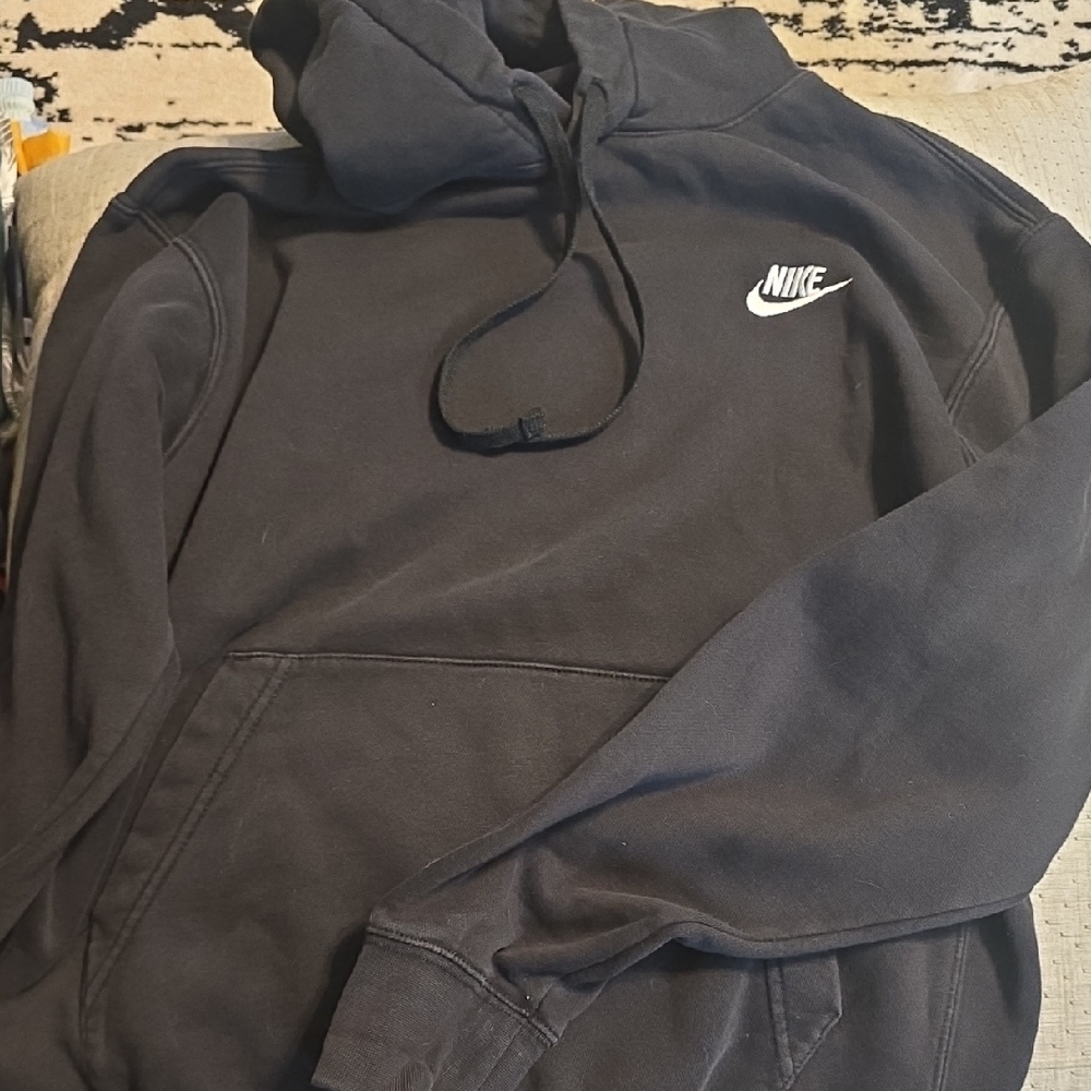 Nike Charcoal Hoodie with White Logo